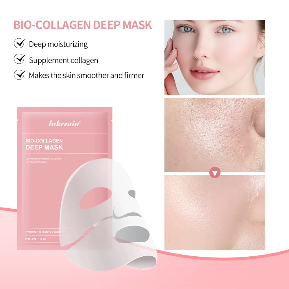 Bio-Collagen Real Deep Mask Supplement Collagen Deep Hydration Pore Minimizing Firming Radiance Brighten Skin Skincare
